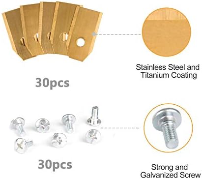 Replacement Mower Blades for All Husqvarna Mower/Gardena Robotic Lawnmowers (35x18x0.75mm) 30PCS (1)
