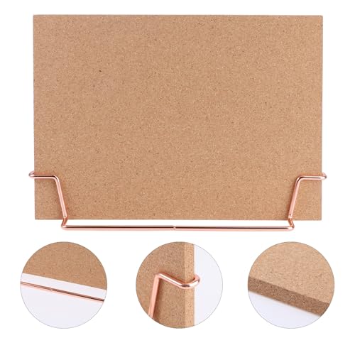 Tableau mémo en bois marron et panneau d'affichage portable pour notes de restaurant - 7