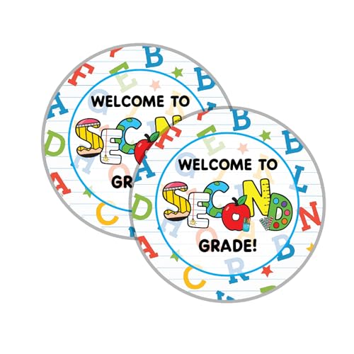 2nd Grade Classroom Must Haves, Teacher Stickers for Students - 40 Pcs Welcome to Second Grade Reward Decals, Back to School Gifts & Fun Decor Essentials