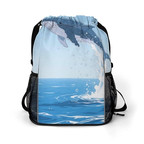 Bolsa de gimnasio con ballenas para tus entrenamientos y escapadas de viaje