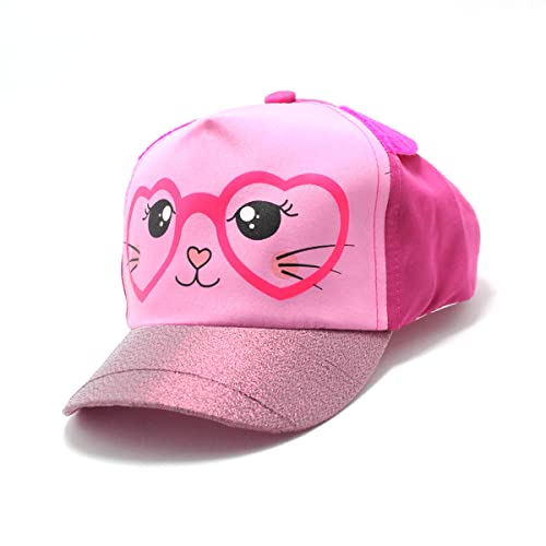Boné infantil criança kids de 0 a 4 anos ajustável personalizado 3d Cor: Rosa-gatinho