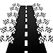 13 Feet Long Racetrack Floor Running Mat (2ft Wide) and 12 Pieces Checkered Black and White Racing Flag for Two Fast Birthday Decorations Race Car Road for Race Car Birthday Party Supplies