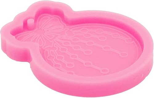 Miniatura 3 de Molde redondo brillante de resina para adorno de Navidad, moldes de fundición de resina epoxi para bricolaje, adornos de Navidad, llaveros,