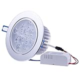 LEMONBEST® New Design 110V~240V Dimmable 12W LED Ceiling Light Downlight Recessed Lighting, Warm White