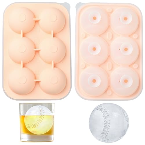 Molde de silicona para cubos de hielo balón de béisbol miniatura 1