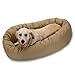 Majestic Pet 40-Inch Bagel Bed for Pets, Khaki