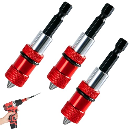 Lot de 3 Porte Embout Visseuse Magnétique à Changement Rapide, Embout Visseuse Placo avec Butée...