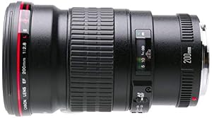 Canon EF 200mm f/2.8L II USM Telephoto Fixed Lens for Canon SLR Cameras (Renewed)