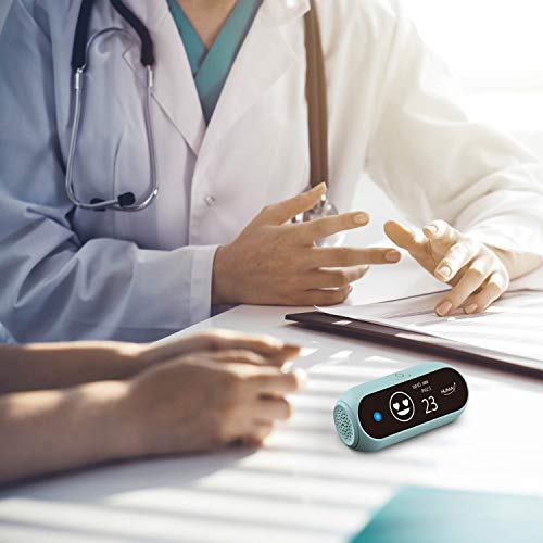 Image of Huma-i (HI-120), Advanced Portable Air Quality Monitor Indoor Outdoor Which Measures VOC and Particle Matter (PM2.5 and PM10) - Sky Blue