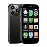 soyes Mini Phone 4G Unlocked World's Smallest Mini Smartphone 3.0'' Touch Screen Compact Mobile Phone for Kids & Students 2000mAh Battery Cell Phone with Dual SIM Quad Core Face ID GPS 2GB+16GB Black