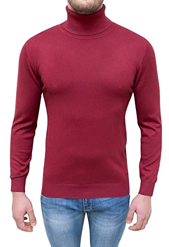 Pull dolcevita homme Evoga bordeaux XXL idéal pour vos sorties en hiver - 3