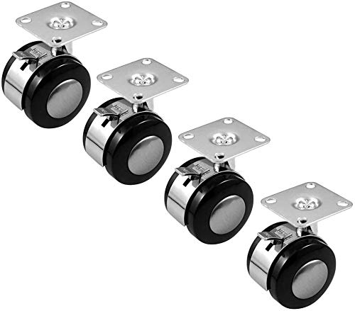 Roulettes pivotantes pour meubles 50 mm avec freins Lot de 4