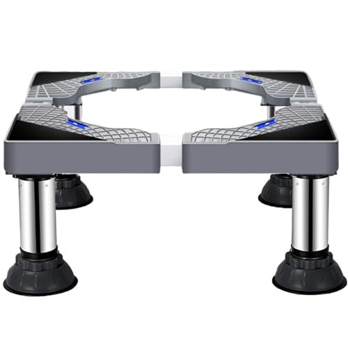 Washing Machine Base With Reinforcing Feet Washing Machine Stand Washing Machine Base Pedestal For Refrigerator, Dryer Bear Load 200kg, Adjustable Width Height (40-65cm, 21-24cm)