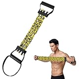 flintronic Banda Elásticas De Resistencia al Pedel, Banda de Resistencia de látex Natural con 3 Orificios, Entrenador Abdominal con Mangos Antideslizantes, para Entrenamiento en Casa Fitness
