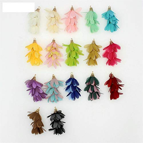 Chiffon Multi Capa Tassels Borla ligera para evitar pendientes pesados en DIY 4