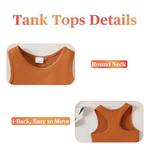 Image of Chichoo Girl's 2 Piece Athletic Outfits Workout Sets Sleeveless Crop Tank Tops and Bike Shorts Gymnastic Yoga Summer Kid 2-6Y