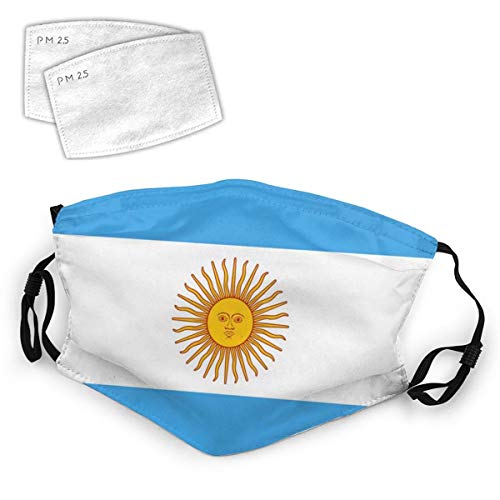 Argentina Flag Argentinian National Flags Washable Mouth Filter Reusable Cotton Face for Adults Women Men Protect