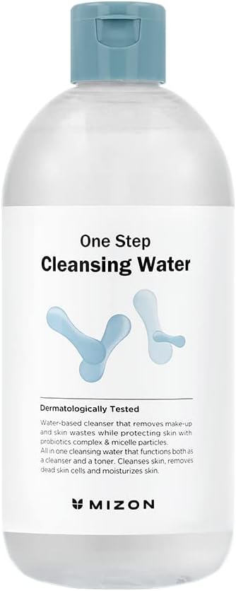 MIZONMicellar Cleansing Water, with Probiotics, Facial Cleanser, Makeup Remover, Natural Ingredients, for Sensitive Skin (1 Pack 16.9 fl oz)