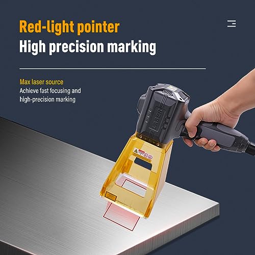 Image of Fiber Laser Engraver 20W(0.39mW) MAX Handheld Laser Engraving Machine with 100 x 100mm Lens for Metal & Non-Metal Materials Class 1