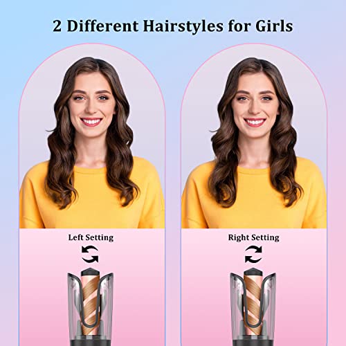 Mocemtry Automatic Curling Iron, Hair Curler 1" Ceramic Ionic Barrel Rotating Barrel Curling Wand Fast Heating, Anti-Scald, Smart Anti-Stuck, Auto Shut-Off, Fast Heating For Hair Lasting Styling. #TOP4