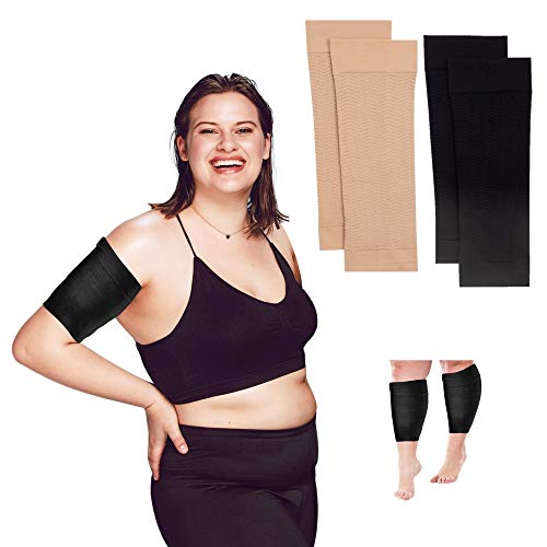 2 Pair Arm Shapers For Women - Upper Arm Compression Sleeve To Help
