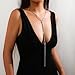 Extra Long Gold Statement Necklace for Women,Trendy Adjustable Herringbone Chain Lariat Y Necklace,Fashion Layered Sweater Necklace Neck Accessories (Silver)