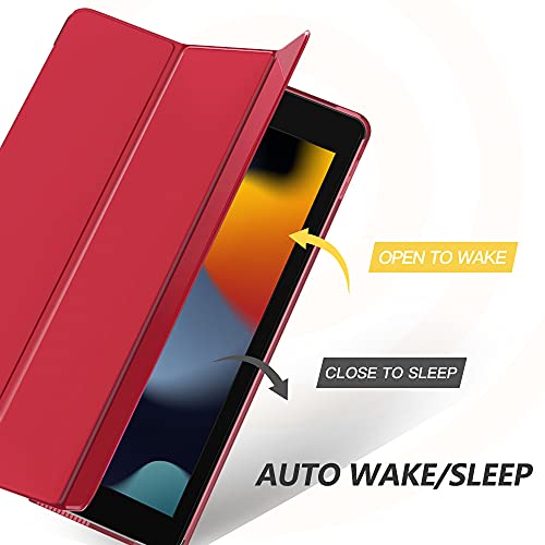 Image of Moko Smart Case for iPad 9th / 8th / 7th Generation Case 10.2 Inch, Red