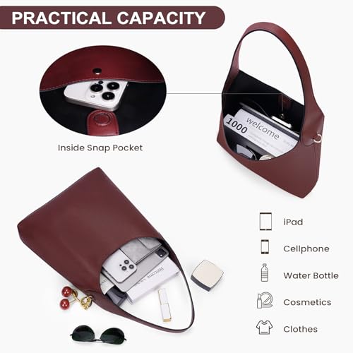 Bolso tipo Hobo de cuero vegano para mujer miniatura 6