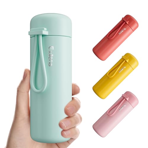 Exllena Botella Térmica Pequeña 200ml – Mini Botella de Acero Inoxidable sin BPA, Aislamiento Térmico 4-6 Horas con Diseño Portátil y Hermético(Menta)