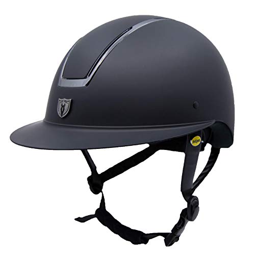 Tipperary Windsor Riding Helmet, Black Chrome, Wide Brim, Medium