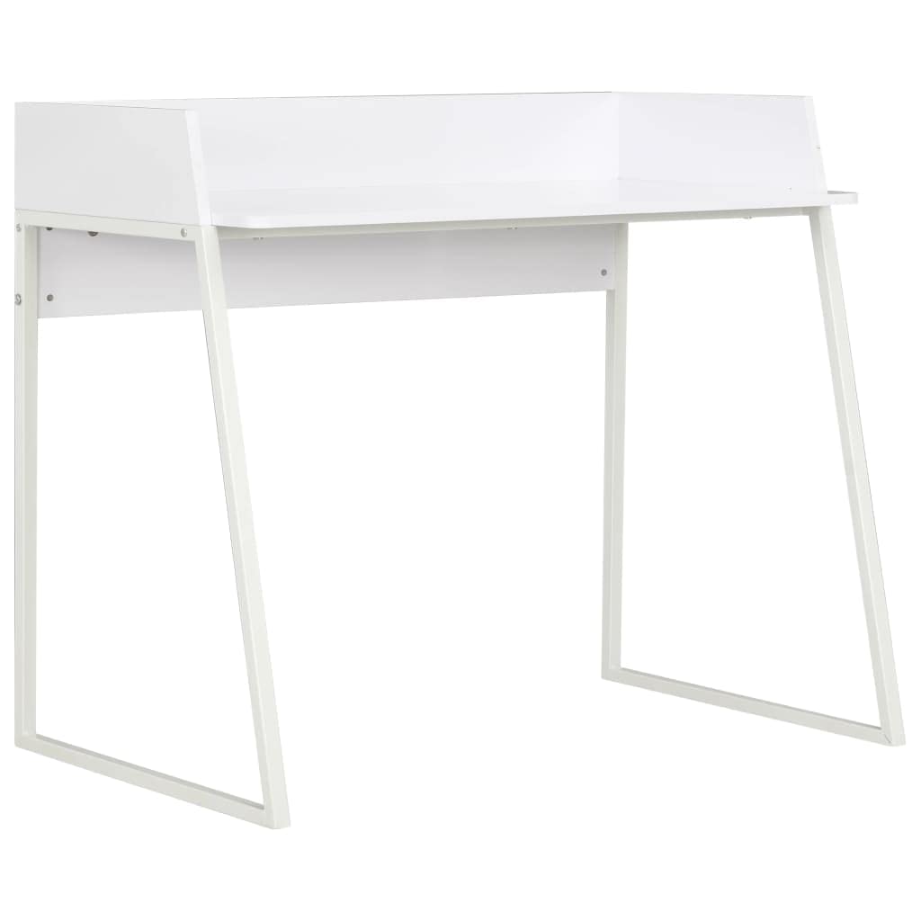 Tidyard Bureau Met U-vormige Poten En Verhoogde Achterwand - 90x60x88 Cm, Wit, Voor Kantoor Of Studeerkamer