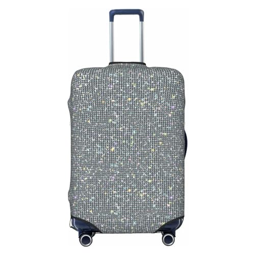 Shiny White Stone Print Luggage Cover Protector Anti-Scratch Washable Fits 18-32 Inch Luggage-Small