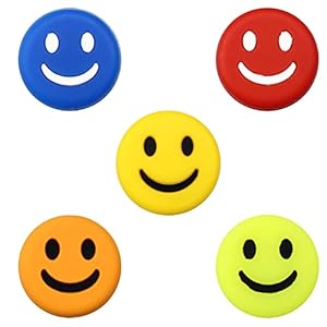 Burkfeeg 5 Stück Smiley Tennis Vibrationsdämpfer