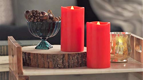 image for HoogaLife Gift Package 2 Pieces Red Flameless Candles (D 3