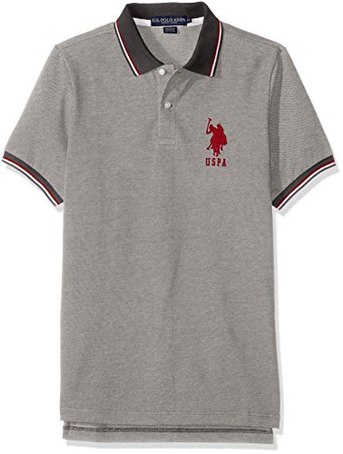 U.S. Polo Assn. Men's Color Tipped Collar and Sleeve Cuff Pique Polo Shirt