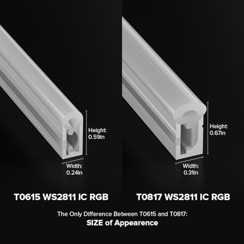 Tira LED Neon RGB 9.8FT WS2811 IC IP67 con Control Bluetooth miniatura 4