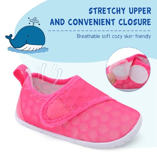 Image of LeIsfIt Toddler Water Shoes Boys Girls Barefoot Aqua Socks Kids Breathable Quick-Dry Swim Shoes for Beach Pool Surf