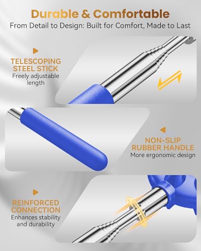 Telescoping Back Scratcher with 5 Detachable Heads, Fathers Day Dad Gifts for Husband, Dad, Men, Women, Practical Birthday Gifts for Men, Adults with Gift Box — view 4