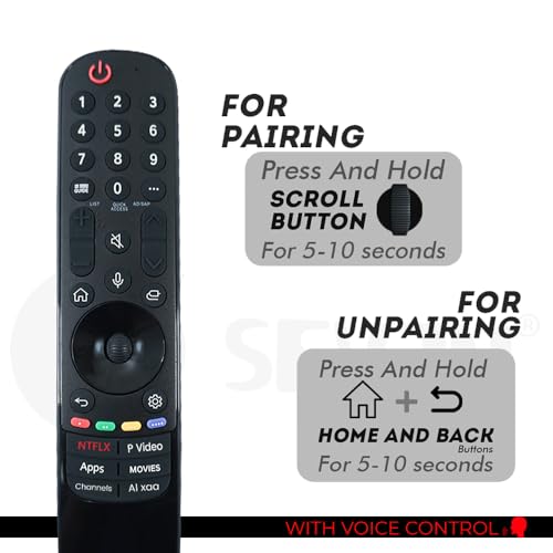 7SEVEN® MR23GN Compatible with Lg Tv Magic Remote Model-AKB76043105 Suitable for Smart Android 4K FHD UHD OLED QLED 32 43 55 65 75 Inches Television 2