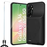 10000mAh Battery Case for Samsung Galaxy A36/A56 - Portable Rechargeable Charging Phone case, Protective Extended Power Bank Case,Black