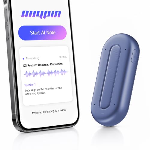 Image of ANYPIN Note Pod P1 AI Voice Recorder, Wearable AI Note Taker, Transcription