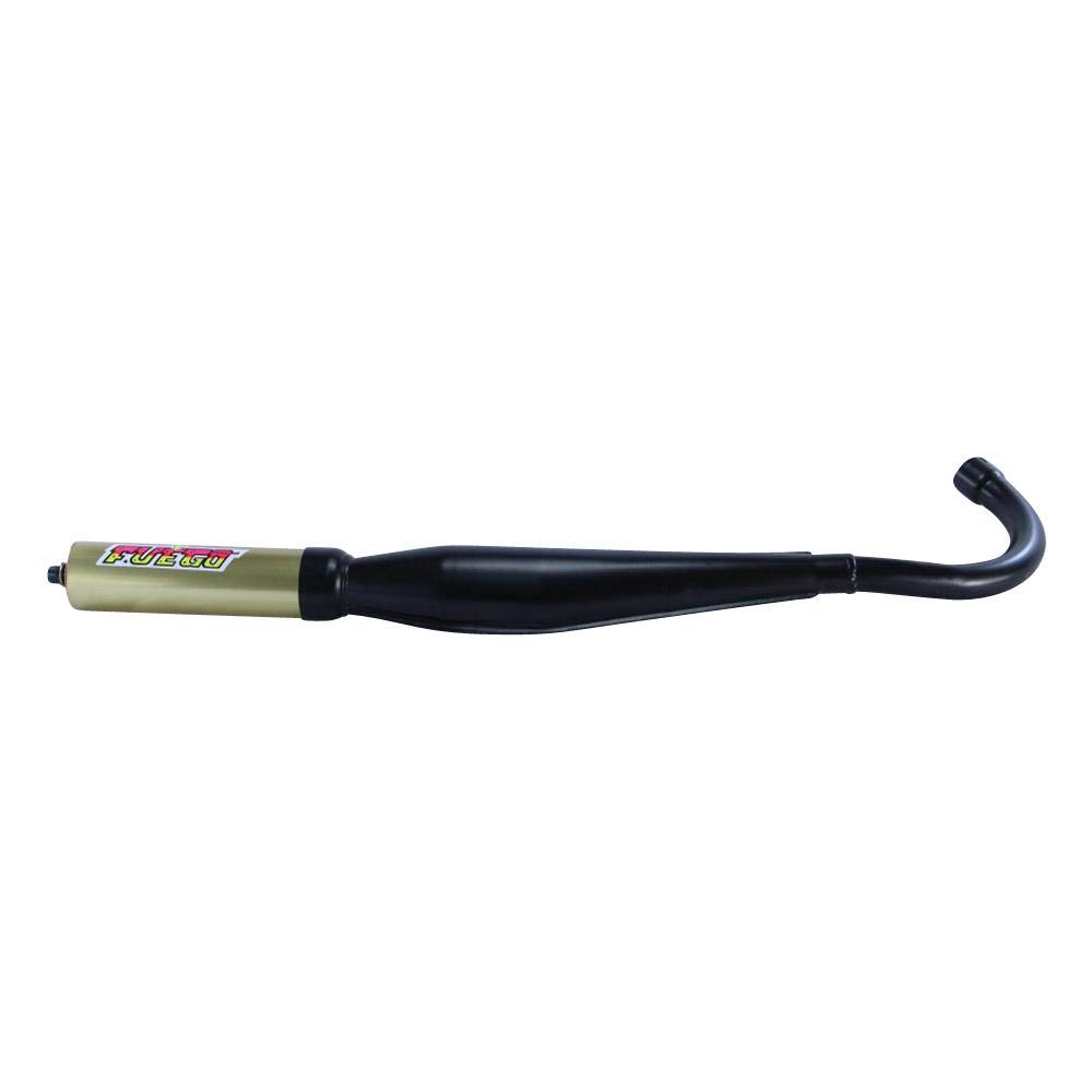 Tuningauspuff Fuego schwarz Gold Rennbirne 36 mm Rennauspuff Racing für Zündapp