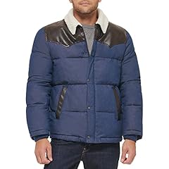 Faded Blue Denim Puffer