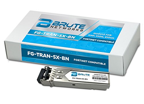 Brute Networks FG-TRAN-SX-BN - 1000BASE-SX 550m MMF 850nm SFP Transceiver (Compatible with OEM PN# FG-TRAN-SX)