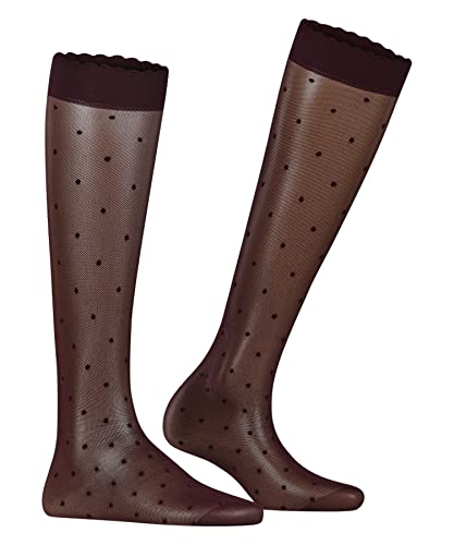 Image of FALKE Women's Dot 15 Denier Knee-High Socks, Patterned Stockings, Casual and Dress, Ultra Sheer Fine Mesh, Nylon