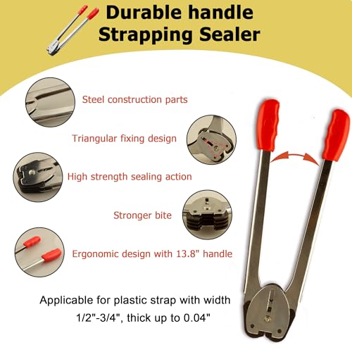 Auxdee 2002 Heavy Duty Packaging Banding Strapping Kit, 4 In 1 Pallet Strapping Kit thumb #6