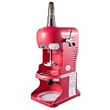 Trituratore per ghiaccio commerciale da 110 V, macchina elettrica per il cono di neve a doppia lama da 350 W, macchina per il ghiaccio rasata con pulsante di sicurezza on/off per famiglie, ristoranti,