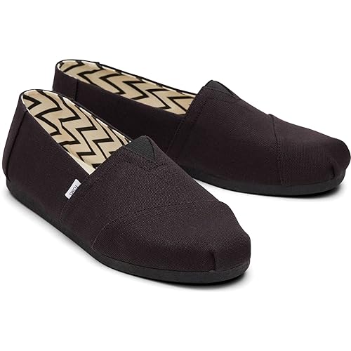 Image of TOMS Men's Alpargata Loafer Flat, Black /Black Recycled Cotton Canvas, 9