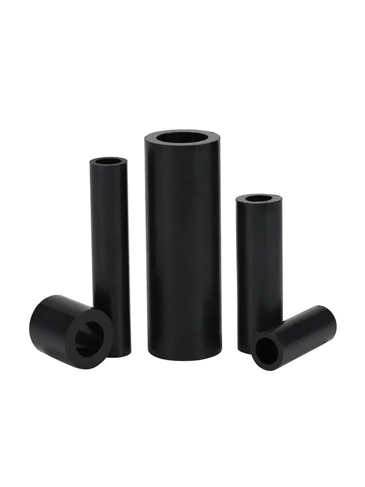 Arandelas Arandelas surtidas (10/20 unidades, M8, M10, M12), negras, sin rosca, espaciador de nailon hueco, redondo, junta de separación hueca, arandelas de fijación for placa PCB, diámetro interior d