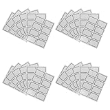 JOINPAYA 40 Transparente Selbstklebende Etiketten 6x4cm Wiederbeschreibbar Ablösbar Pvc Klebeetiketten für Büro Schule und Aufbewahrung